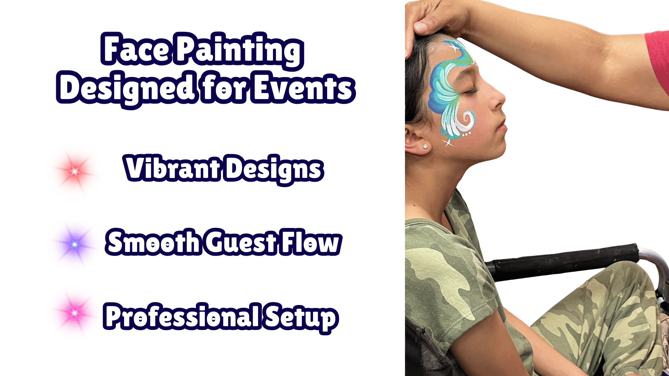 Professional face painting for Milwaukee events, birthdays, schools, and community gatherings. Easy booking, insured artists, jo Book a professional Milwaukee face painter for birthdays, school events, corporate parties, and festivals. Stress-free booking & polished setups.